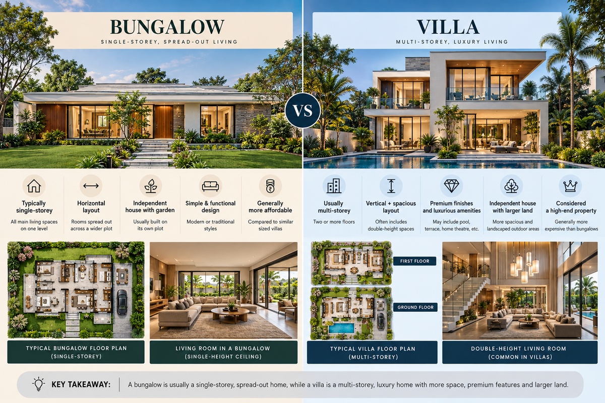 Villas vs. Bungalows: How To Pick The Right Luxury House For Sale In Jaipur