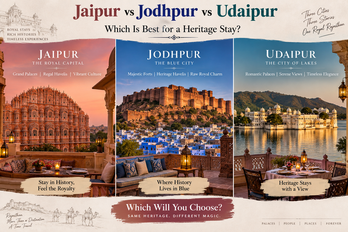 Jaipur vs Jodhpur vs Udaipur: Which Is Best For A Heritage Stay?